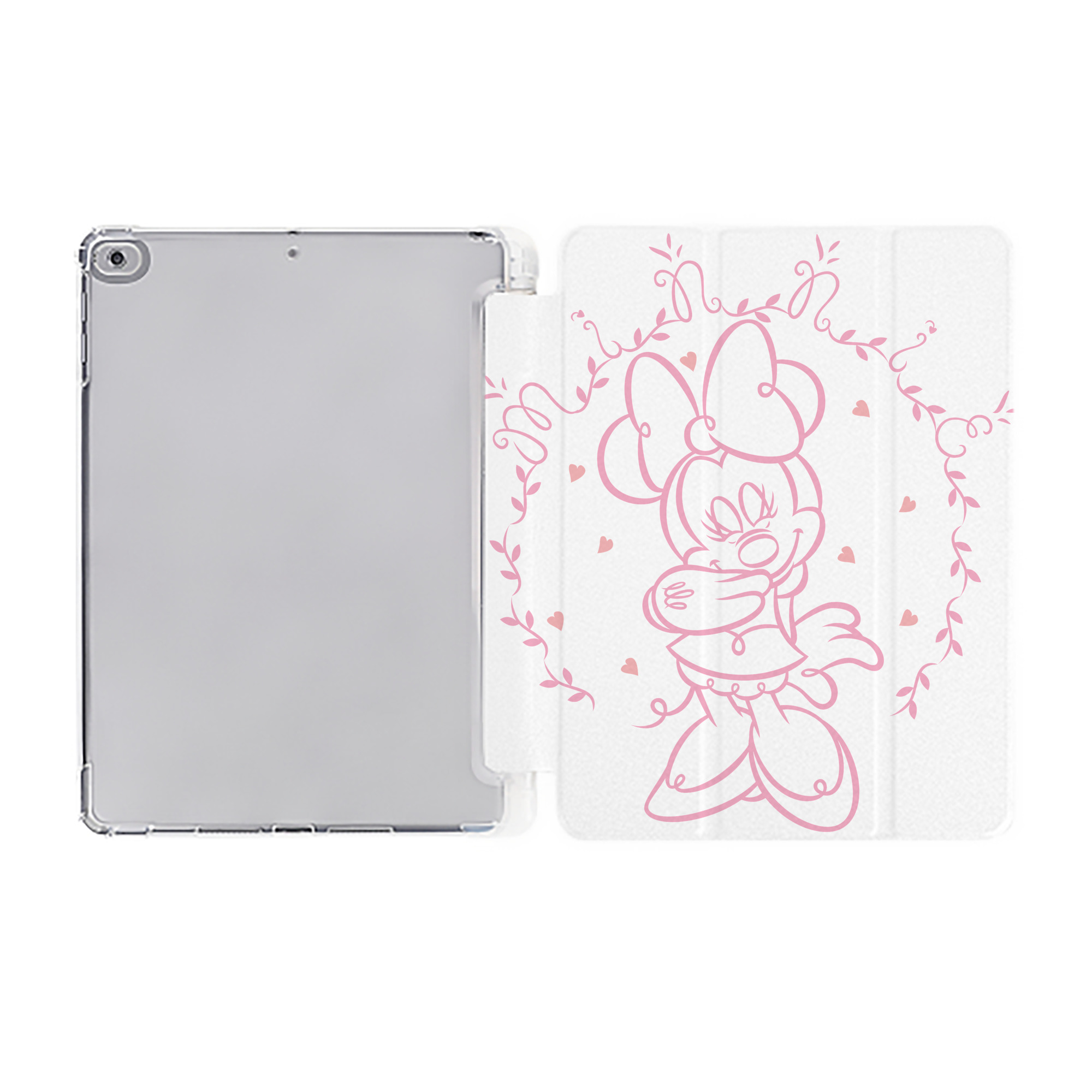 （画像用） ミッキーマウス Mickey Mouse IPad ケース ペン収納付き 三つ折りスタンド PUレザー×シリコン 対応機種9.5/10.5/10.9インチ